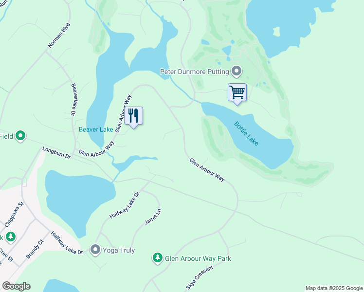 map of restaurants, bars, coffee shops, grocery stores, and more near 240 Glen Arbour Way in Hammonds Plains