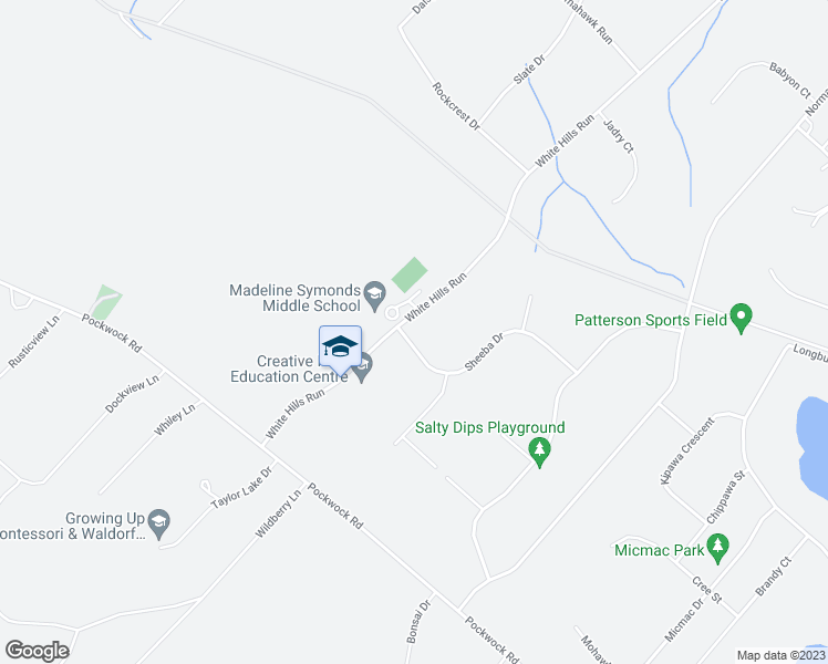 map of restaurants, bars, coffee shops, grocery stores, and more near 195 White Hills Run in Hammonds Plains