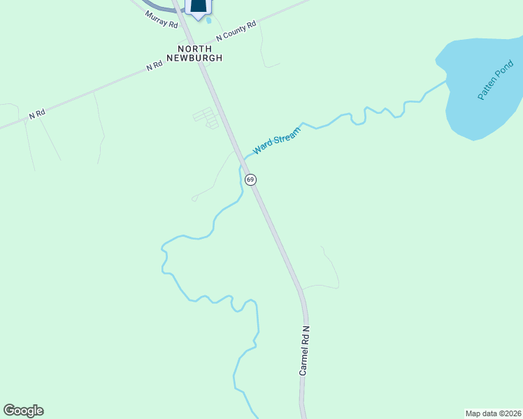 map of restaurants, bars, coffee shops, grocery stores, and more near 2322 Carmel Road North in Newburgh