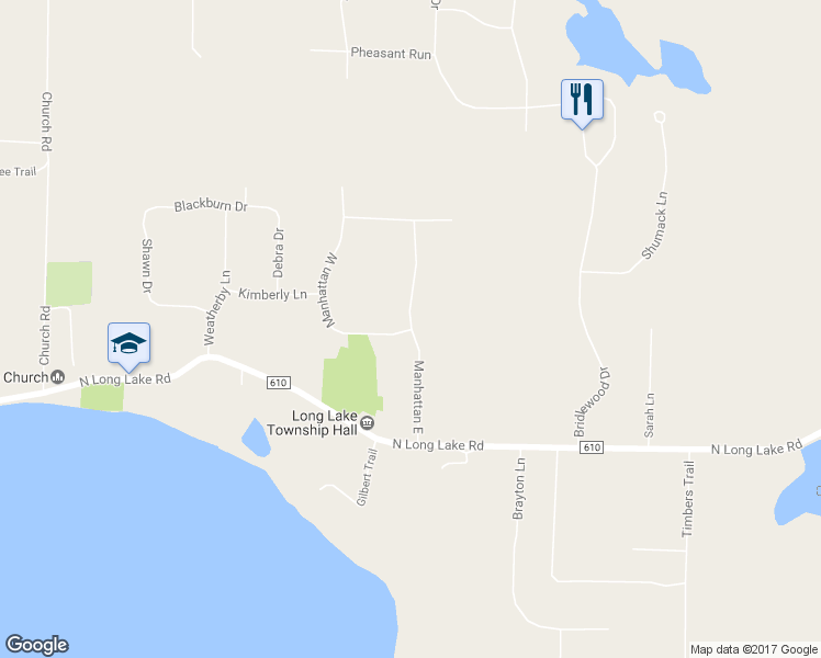 map of restaurants, bars, coffee shops, grocery stores, and more near 4259 Manhattan East in Traverse City