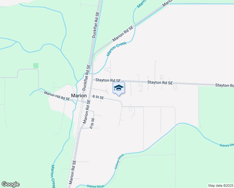 map of restaurants, bars, coffee shops, grocery stores, and more near 6023 B Street Southeast in Marion