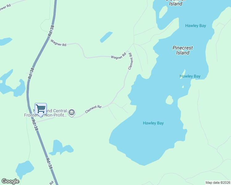 map of restaurants, bars, coffee shops, grocery stores, and more near 1213 Clement Road in Sharbot Lake