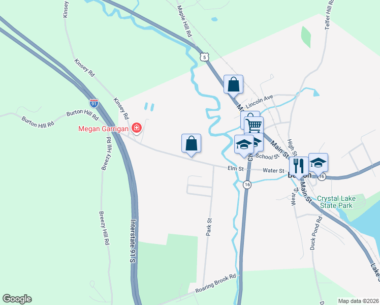 map of restaurants, bars, coffee shops, grocery stores, and more near 268 Elm Street in Barton
