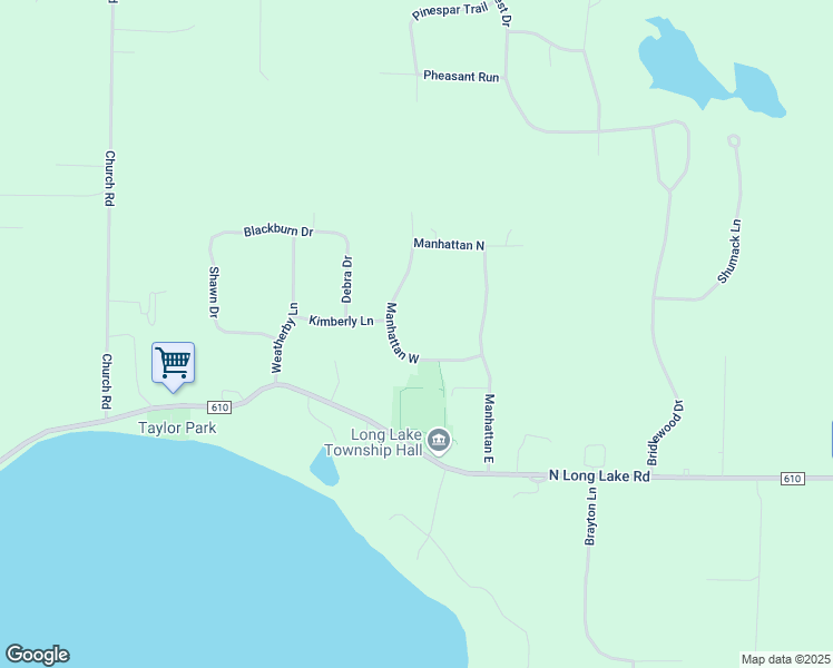map of restaurants, bars, coffee shops, grocery stores, and more near 4379 Manhattan West in Traverse City