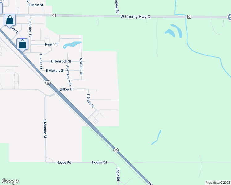 map of restaurants, bars, coffee shops, grocery stores, and more near 1108 East Aspen Street in Spencer