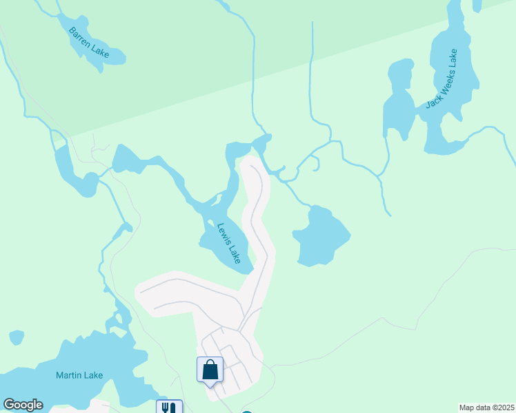 map of restaurants, bars, coffee shops, grocery stores, and more near 68 Bumpy Lane in Lake Echo
