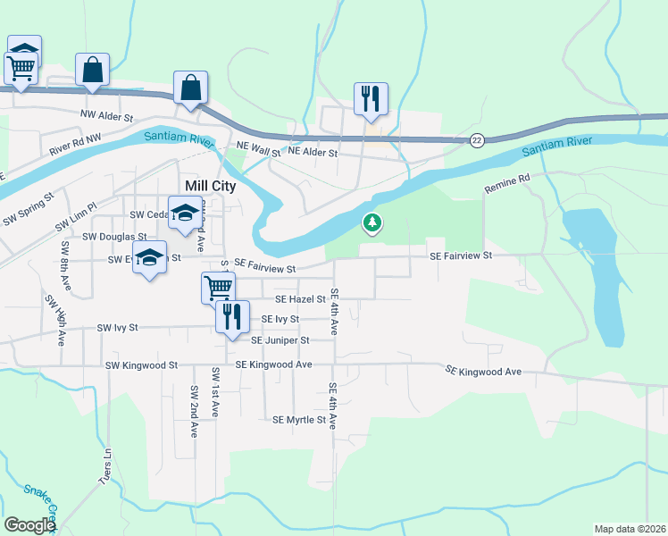 map of restaurants, bars, coffee shops, grocery stores, and more near 560 Southeast 4th Avenue in Mill City