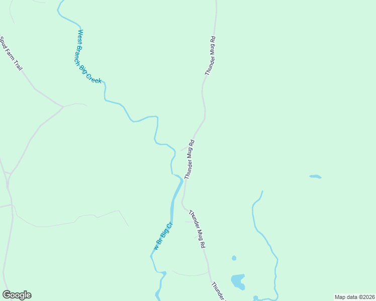 map of restaurants, bars, coffee shops, grocery stores, and more near Thunder Mug Road in Grayling