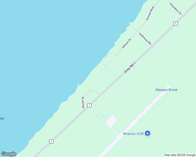 map of restaurants, bars, coffee shops, grocery stores, and more near 102 Wilson Drive in Wiarton