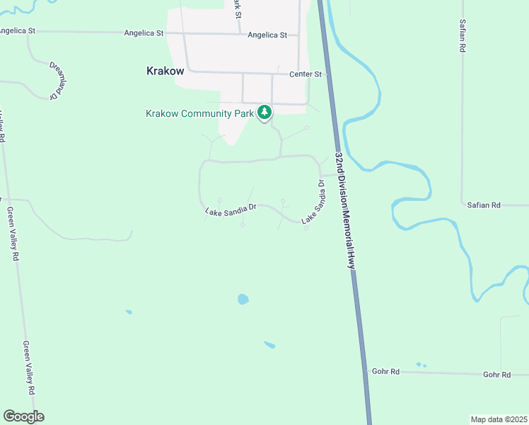 map of restaurants, bars, coffee shops, grocery stores, and more near W183 Lake Sandia Drive in Krakow