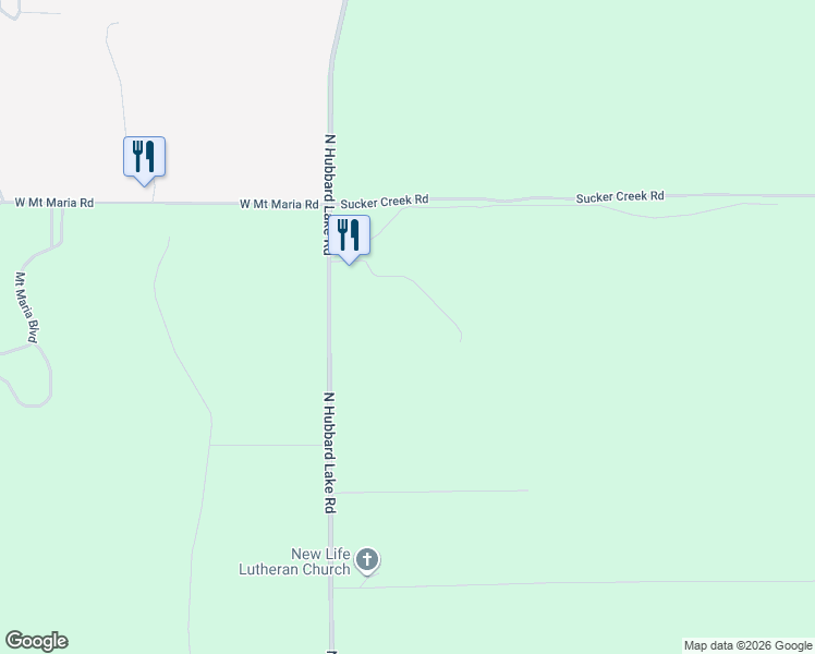 map of restaurants, bars, coffee shops, grocery stores, and more near in Hubbard Lake