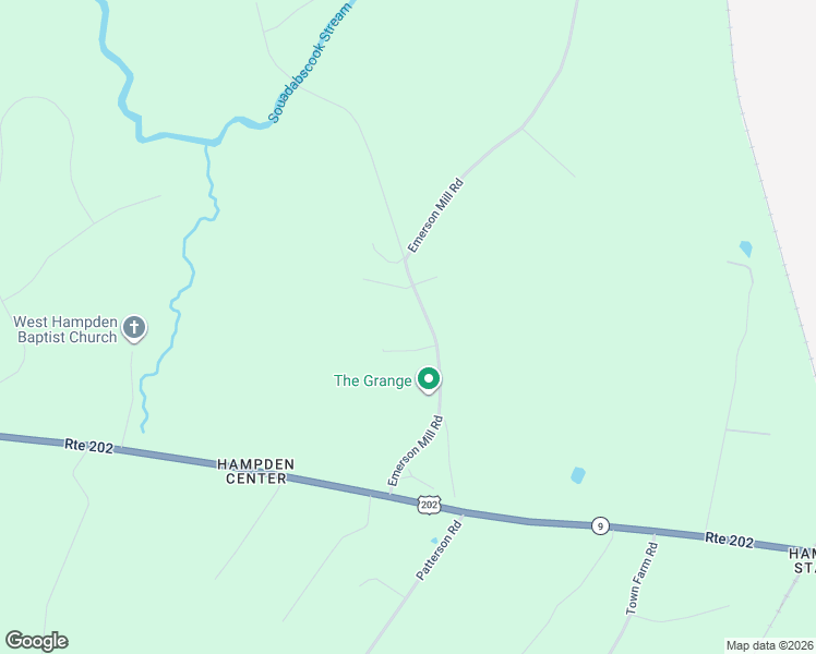 map of restaurants, bars, coffee shops, grocery stores, and more near 79 Emerson Mill Road in Hampden