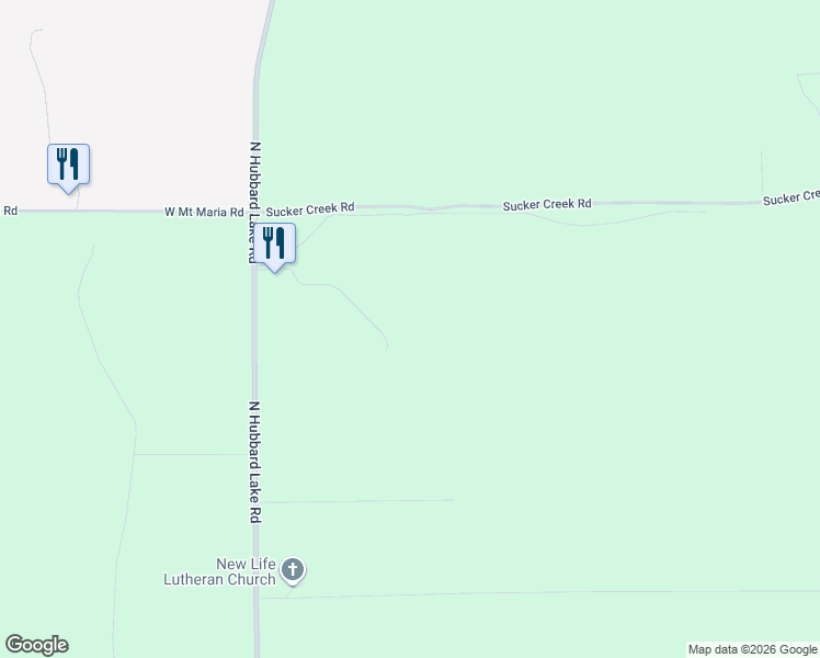 map of restaurants, bars, coffee shops, grocery stores, and more near in Hubbard Lake