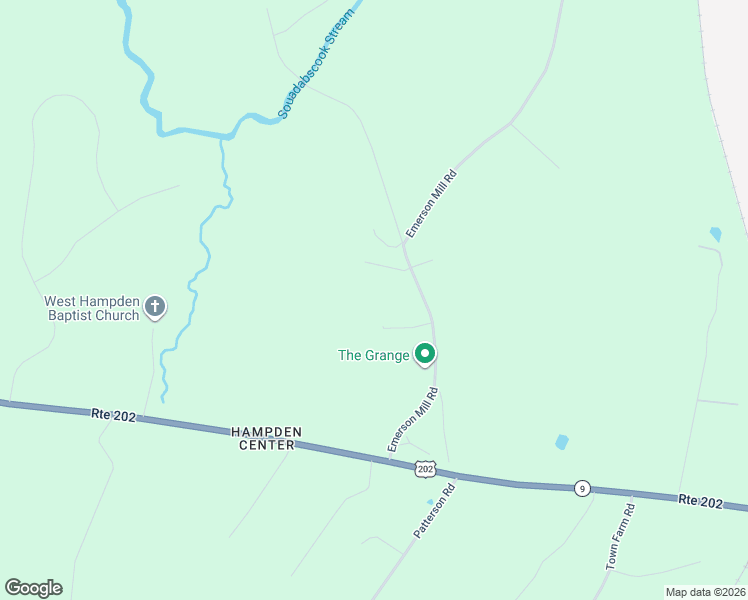 map of restaurants, bars, coffee shops, grocery stores, and more near 79 Emerson Mill Road in Hampden