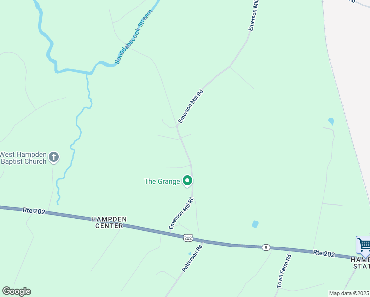 map of restaurants, bars, coffee shops, grocery stores, and more near 48 Emerson Mill Road in Hampden