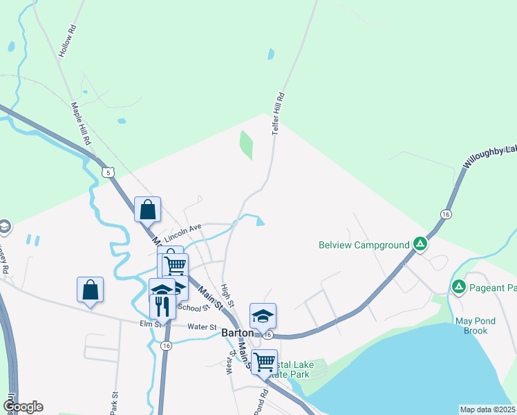 map of restaurants, bars, coffee shops, grocery stores, and more near 440 High Street in Barton