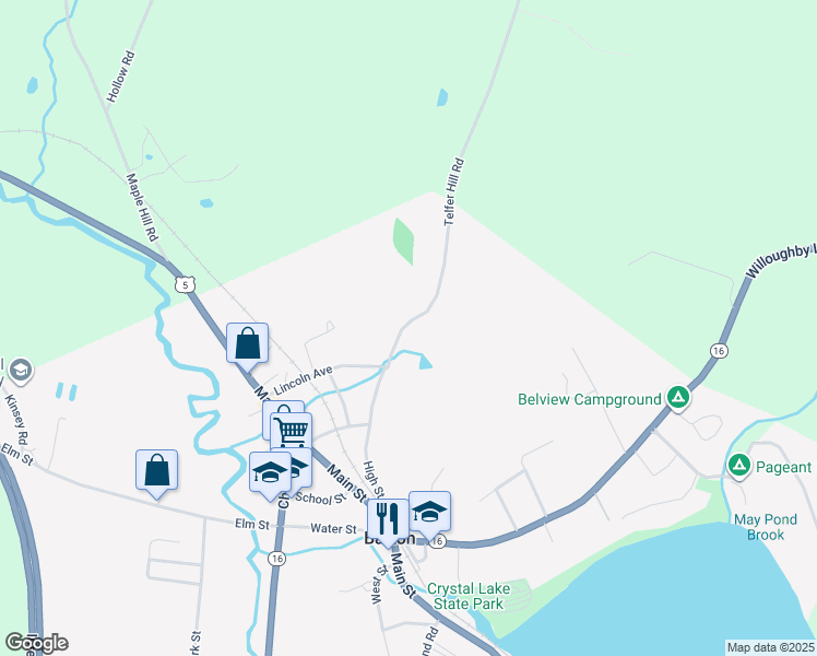 map of restaurants, bars, coffee shops, grocery stores, and more near 440 High Street in Barton