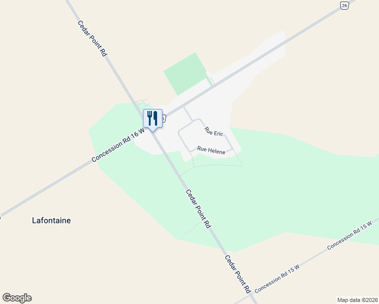 map of restaurants, bars, coffee shops, grocery stores, and more near 143 Rue Eric in Penetanguishene