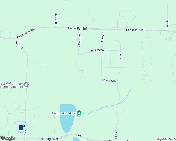 map of restaurants, bars, coffee shops, grocery stores, and more near 4601 Cedar Knoll Drive in Traverse City