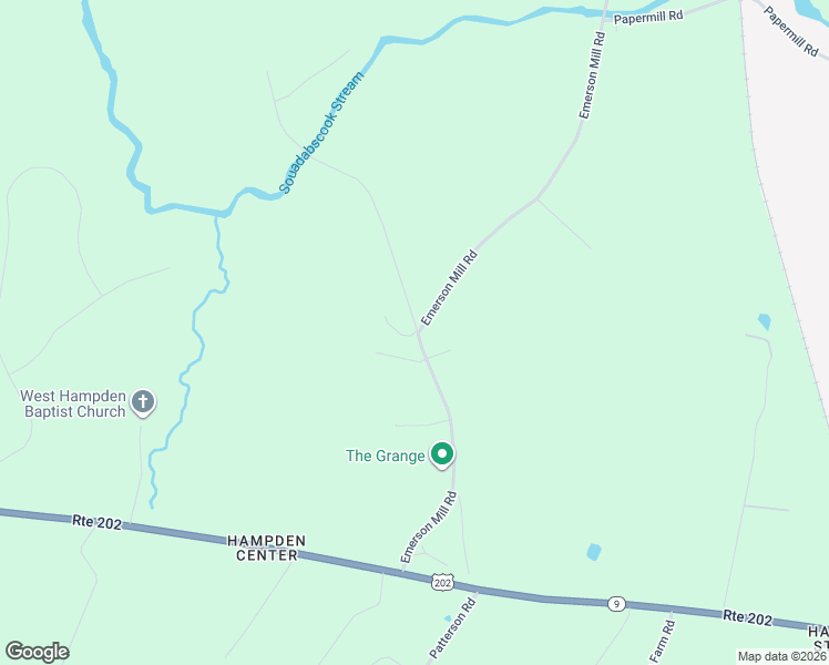 map of restaurants, bars, coffee shops, grocery stores, and more near 99 Emerson Mill Road in Hampden