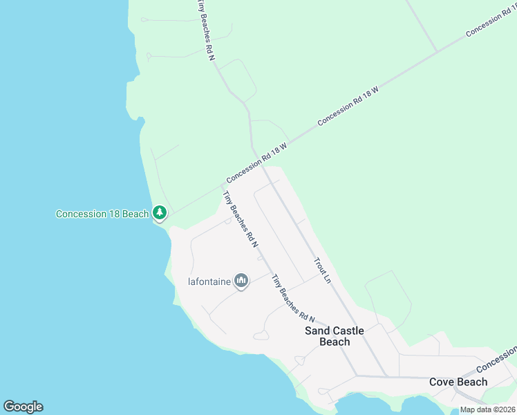 map of restaurants, bars, coffee shops, grocery stores, and more near 54 Bellehumeur Road in Simcoe County