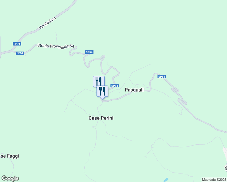 map of restaurants, bars, coffee shops, grocery stores, and more near 1092 Frazione Varano Marchesi in Ca' Monica-pasquali