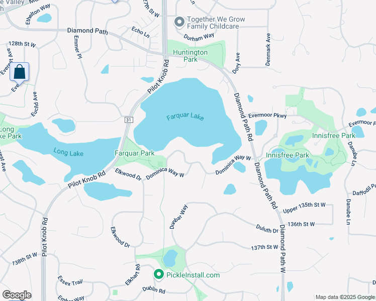 map of restaurants, bars, coffee shops, grocery stores, and more near 4877 Dominica Way in Apple Valley