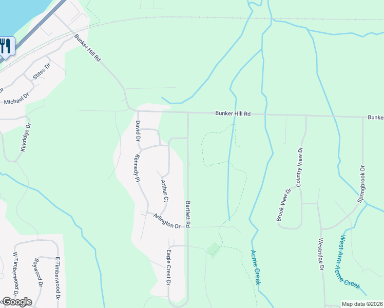 map of restaurants, bars, coffee shops, grocery stores, and more near 4110-4798 Bartlett Rd in Grand Traverse
