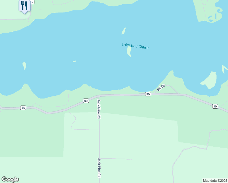 map of restaurants, bars, coffee shops, grocery stores, and more near E20550 County Road SD in Augusta