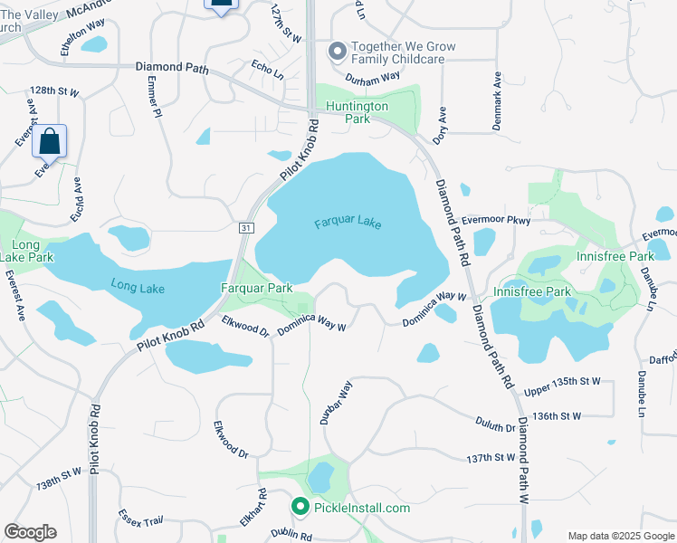 map of restaurants, bars, coffee shops, grocery stores, and more near 4877 Dominica Way in Apple Valley