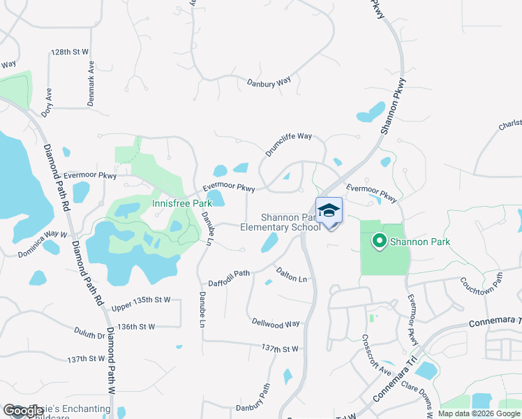 map of restaurants, bars, coffee shops, grocery stores, and more near 4051 133rd Court West in Rosemount