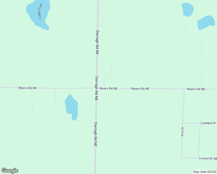 map of restaurants, bars, coffee shops, grocery stores, and more near 6124-6448 Myers Road Northeast in Kalkaska
