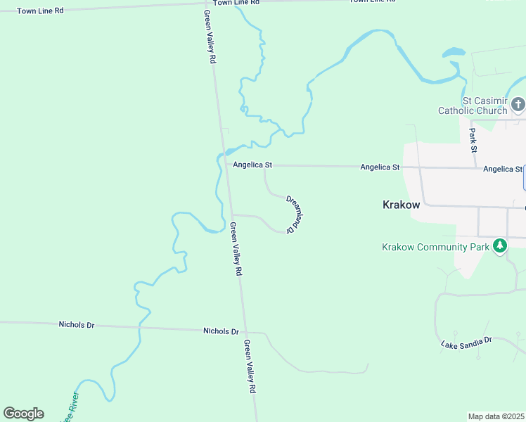 map of restaurants, bars, coffee shops, grocery stores, and more near N4809 Dreamland Drive in Krakow