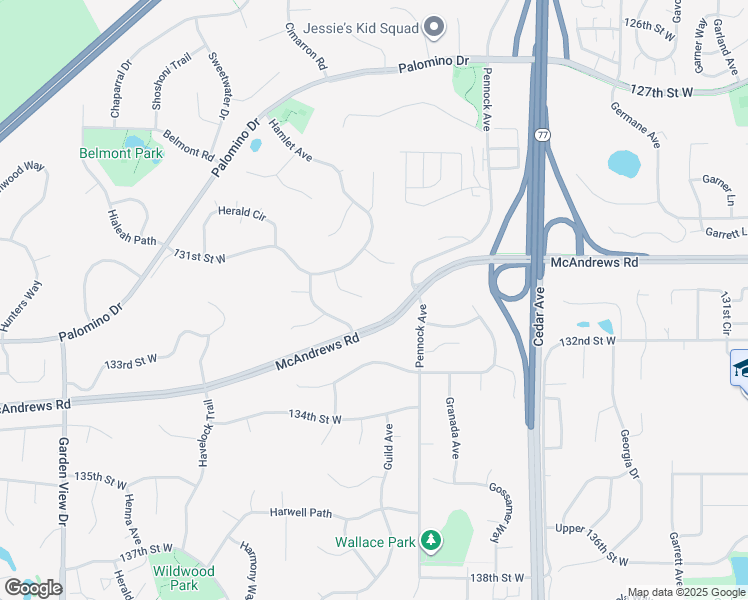 map of restaurants, bars, coffee shops, grocery stores, and more near 13144 Hallmark Court in Apple Valley