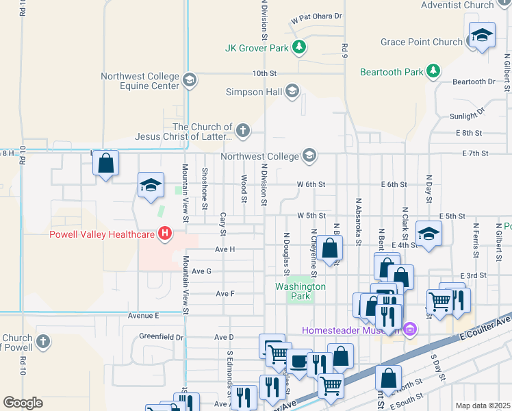 531 Wood Street, Powell WY Walk Score