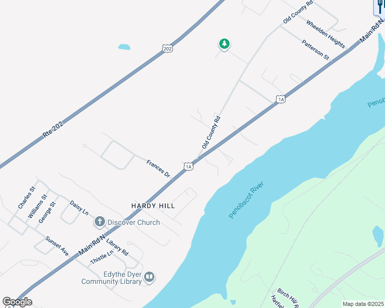 map of restaurants, bars, coffee shops, grocery stores, and more near 4 Old County Road in Hampden
