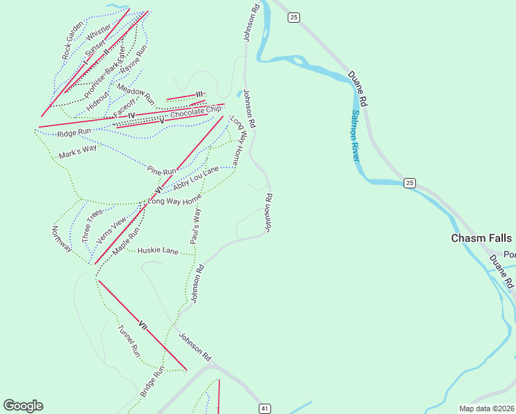 map of restaurants, bars, coffee shops, grocery stores, and more near 123 Johnson Road in Malone
