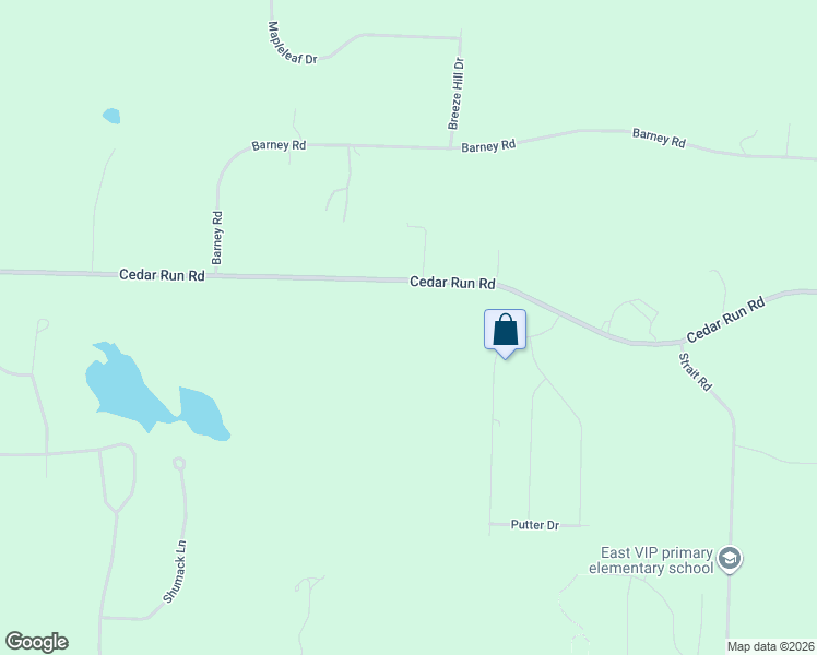 map of restaurants, bars, coffee shops, grocery stores, and more near 7757 Cedar Run Road in Traverse City