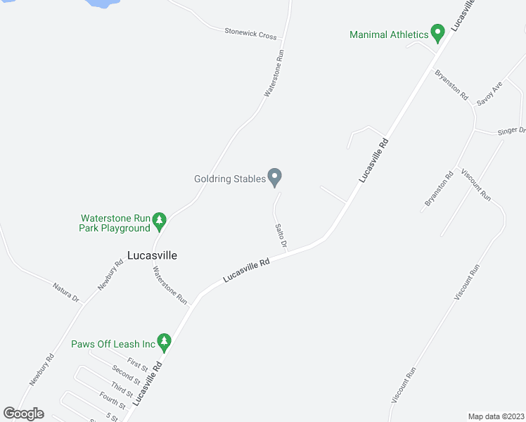 map of restaurants, bars, coffee shops, grocery stores, and more near 14 Salto Drive in Lucasville