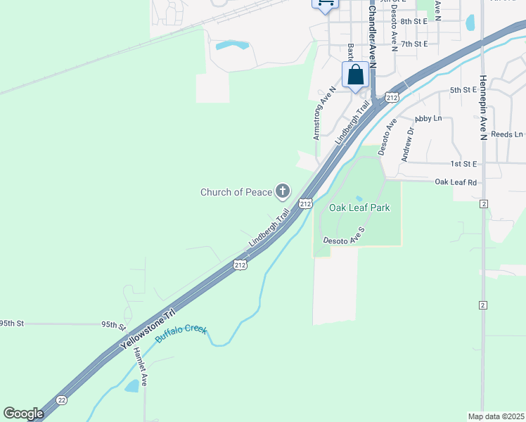 map of restaurants, bars, coffee shops, grocery stores, and more near 433 Lindbergh Trail in Glencoe