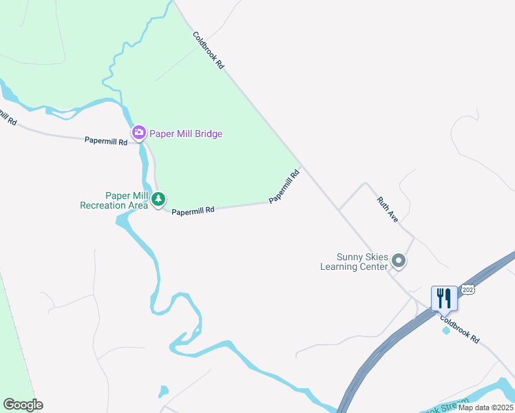 map of restaurants, bars, coffee shops, grocery stores, and more near 41 Papermill Road in Hampden