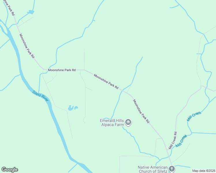 map of restaurants, bars, coffee shops, grocery stores, and more near 1103 Moonshine Park Road in Logsden