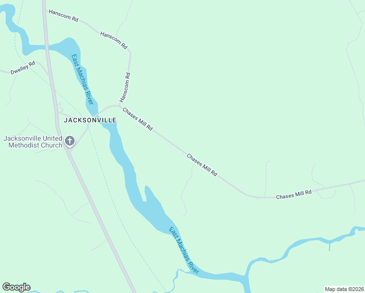 map of restaurants, bars, coffee shops, grocery stores, and more near 409 Chases Mill Road in East Machias