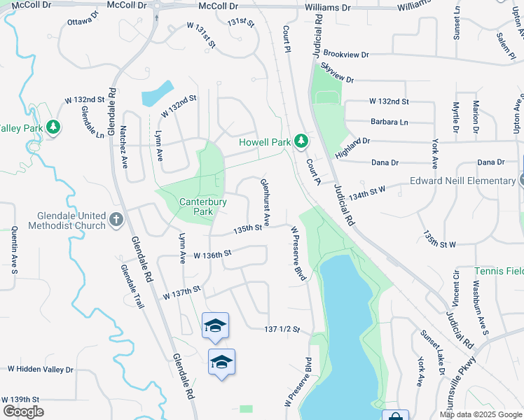map of restaurants, bars, coffee shops, grocery stores, and more near 13493 Huntington Avenue in Savage
