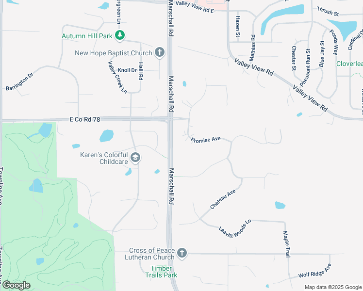 map of restaurants, bars, coffee shops, grocery stores, and more near 2268 Promise Avenue in Shakopee