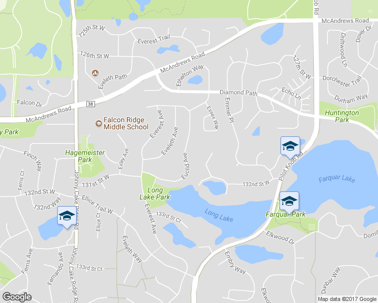 map of restaurants, bars, coffee shops, grocery stores, and more near 12986 Euclid Avenue in Apple Valley