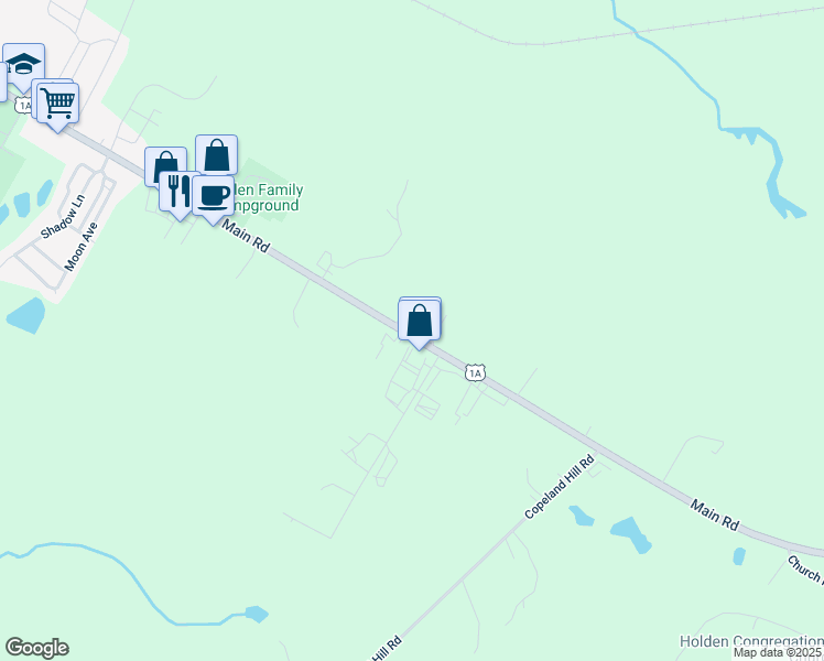 map of restaurants, bars, coffee shops, grocery stores, and more near 192 Main Road in Holden
