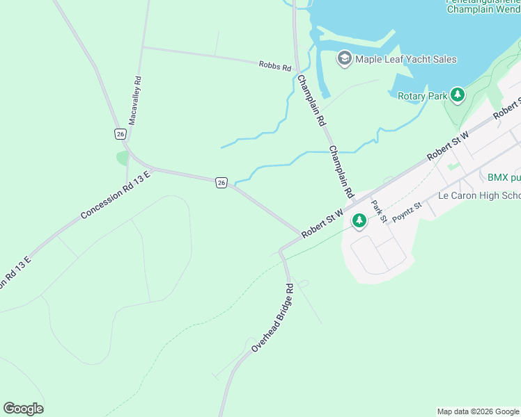 map of restaurants, bars, coffee shops, grocery stores, and more near 1061-1071 Lafontaine Road East in Penetanguishene