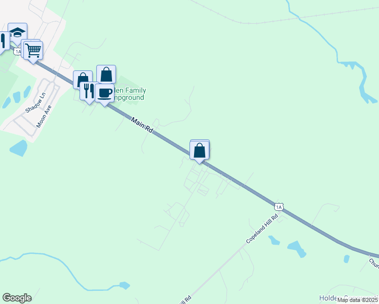 map of restaurants, bars, coffee shops, grocery stores, and more near 192 Main Road in Holden