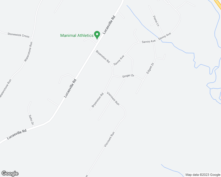 map of restaurants, bars, coffee shops, grocery stores, and more near 180 Bryanston Road in Lucasville